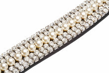 Load image into Gallery viewer, Caldene Frontal Wave Strass et Perle - SHOP HORSE
